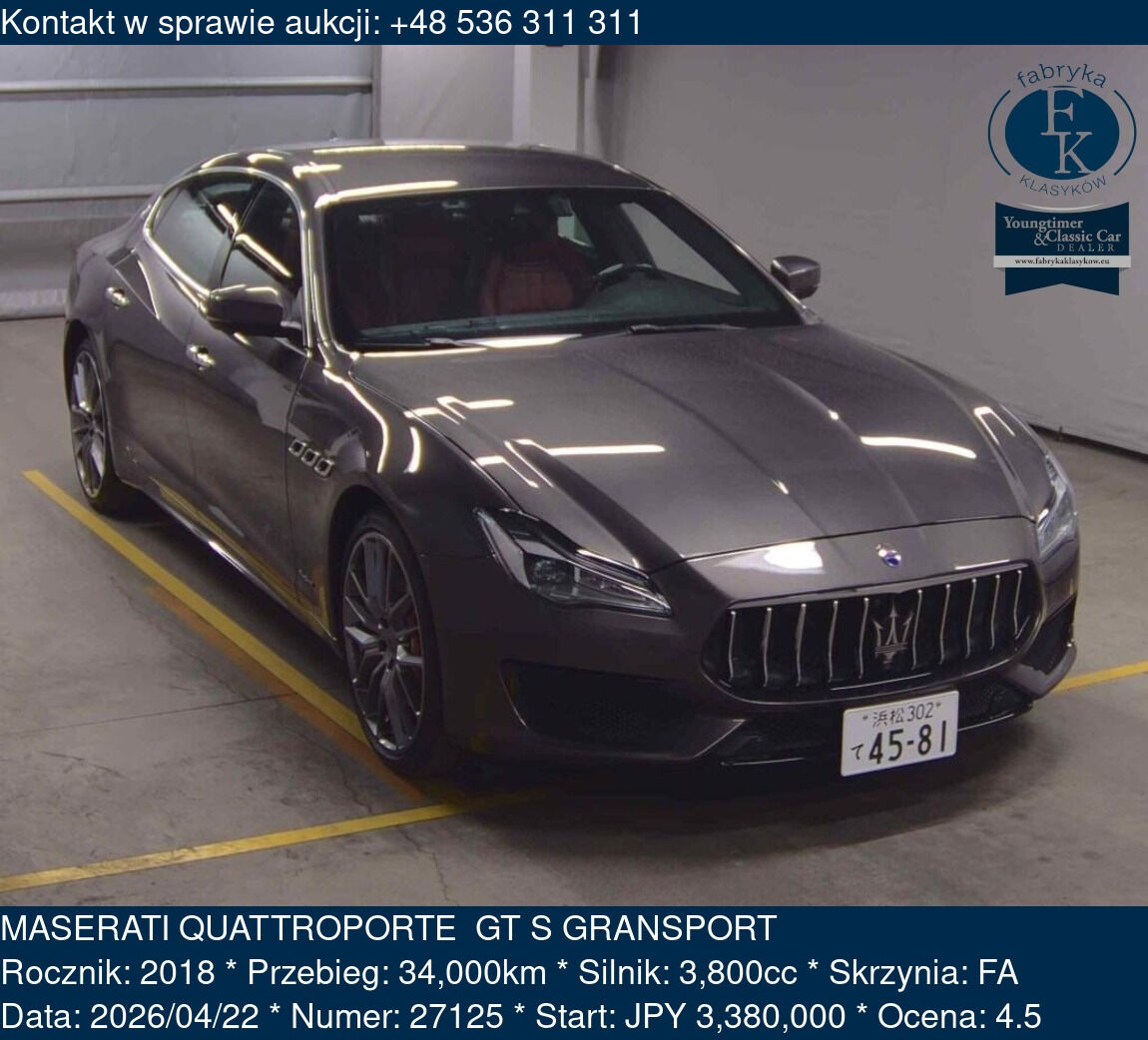 MASERATI QUATTROPORTE  GT S GRANSPORT