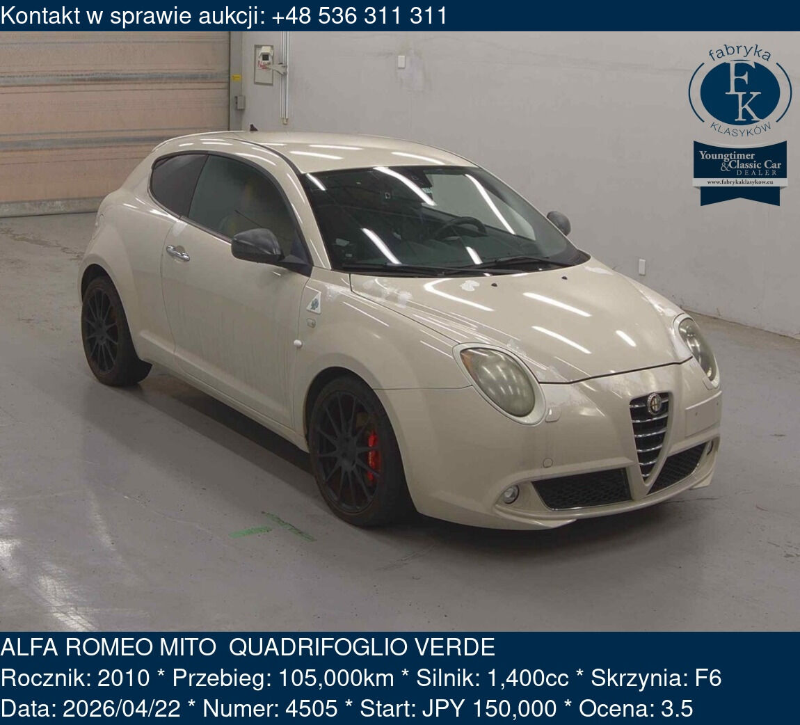 ALFA ROMEO MITO  QUADRIFOGLIO VERDE