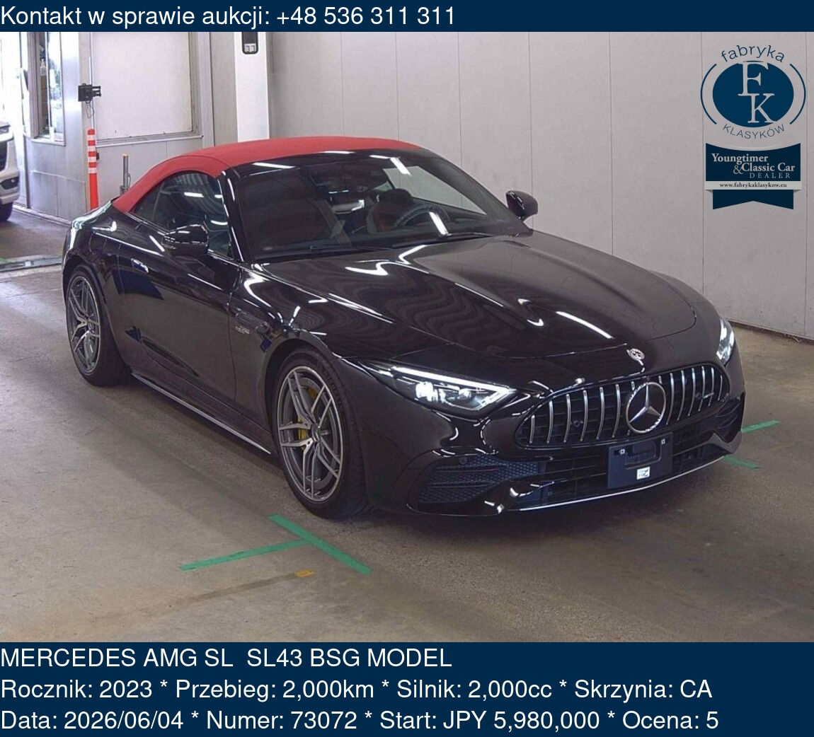 MERCEDES AMG SL  SL43 BSG MODEL