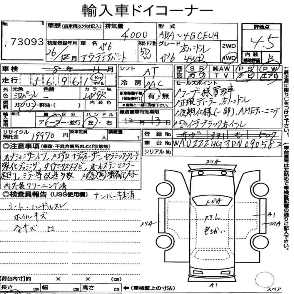 AUDI S6 AVANT 4WD  OTHERS