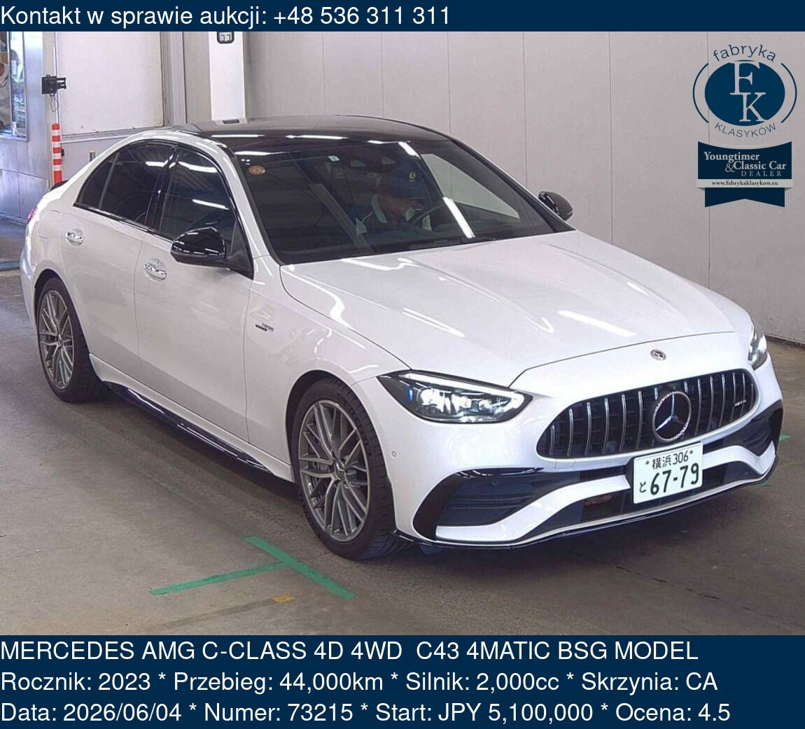 MERCEDES AMG C-CLASS 4D 4WD  C43 4MATIC BSG MODEL