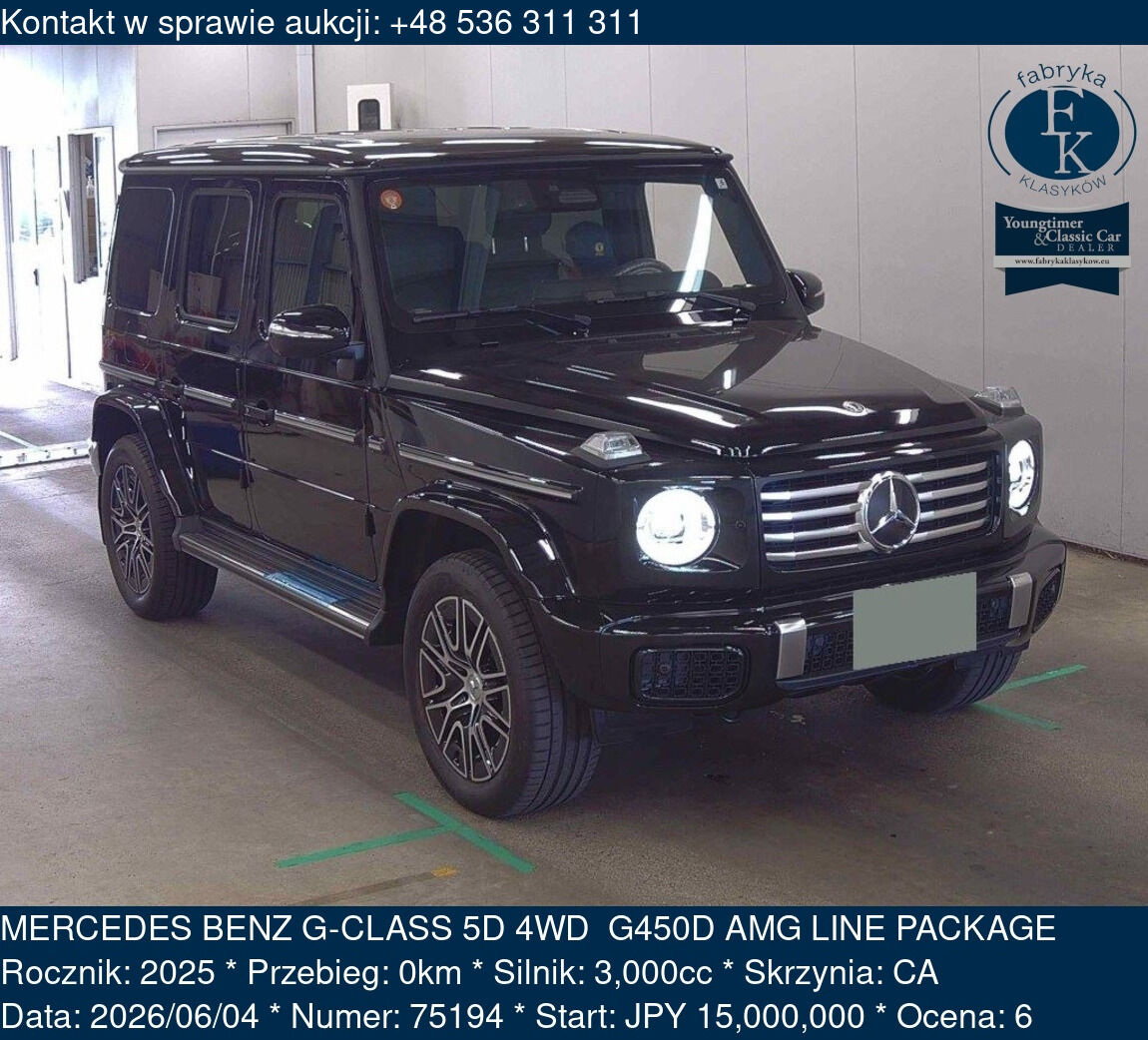 MERCEDES BENZ G-CLASS 5D 4WD  G450D AMG LINE PACKAGE