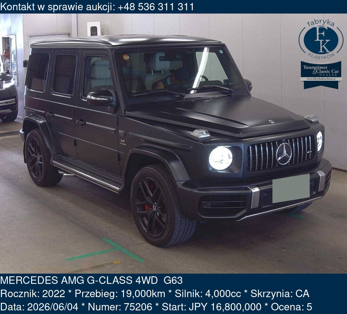 MERCEDES AMG G-CLASS 4WD  G63