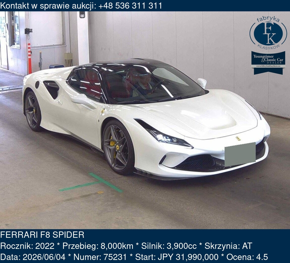 FERRARI F8 SPIDER