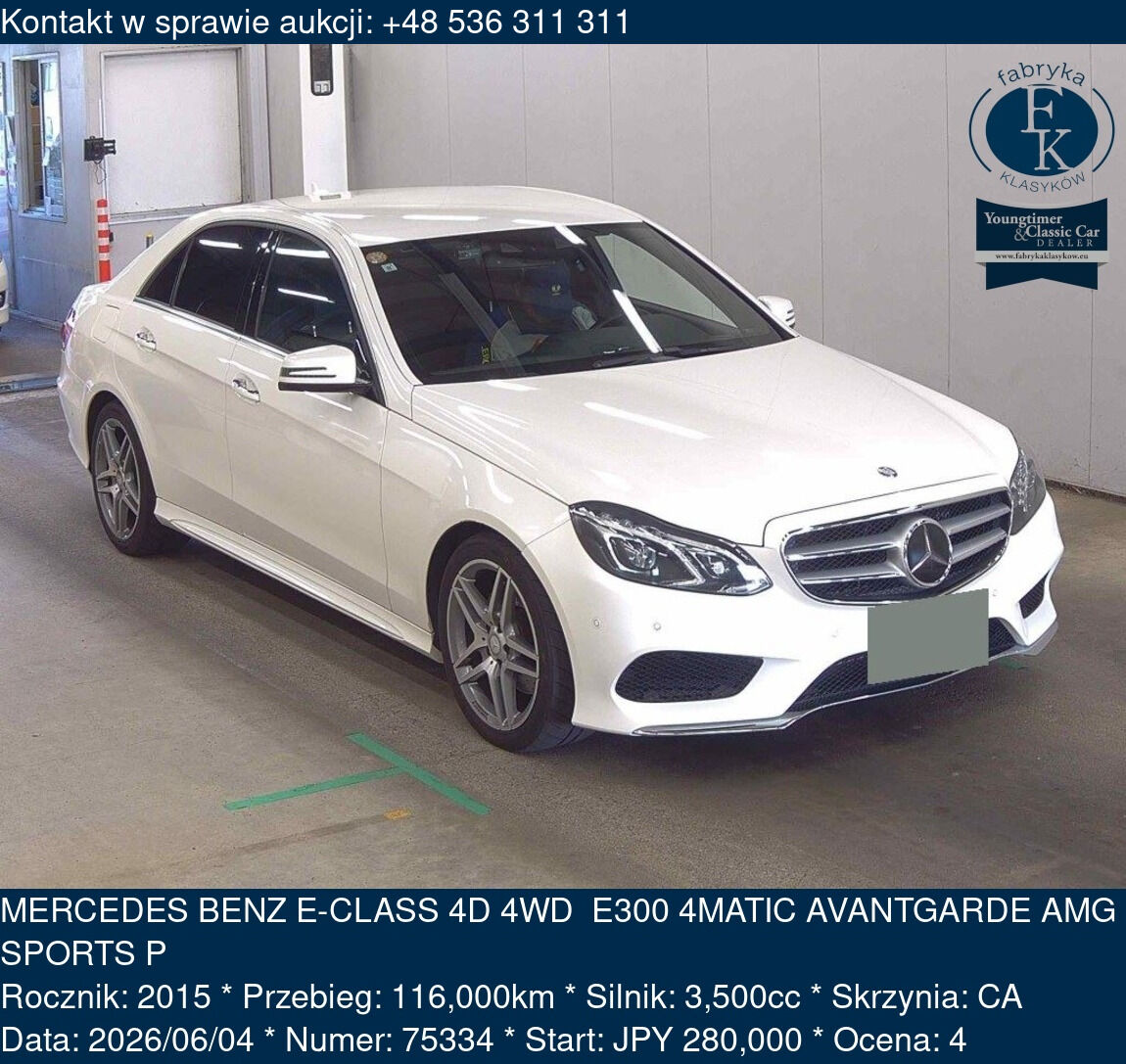 MERCEDES BENZ E-CLASS 4D 4WD  E300 4MATIC AVANTGARDE AMG SPORTS P