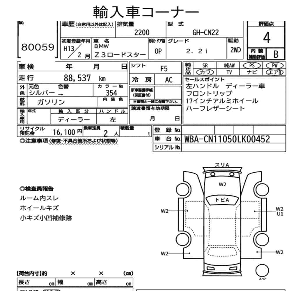 BMW Z3 ROADSTER  2.2I