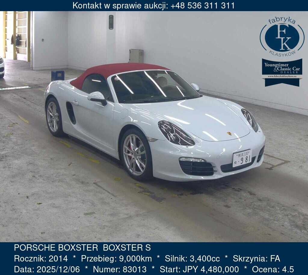 PORSCHE BOXSTER  BOXSTER S