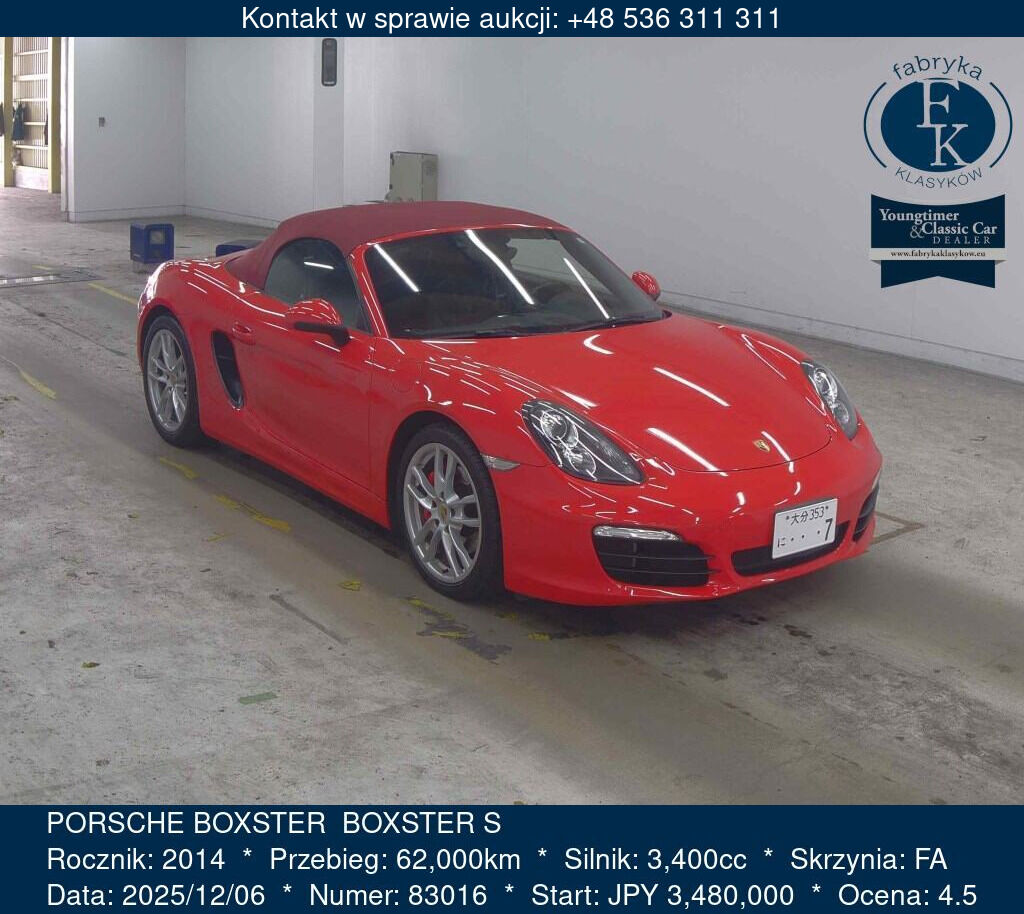 PORSCHE BOXSTER  BOXSTER S
