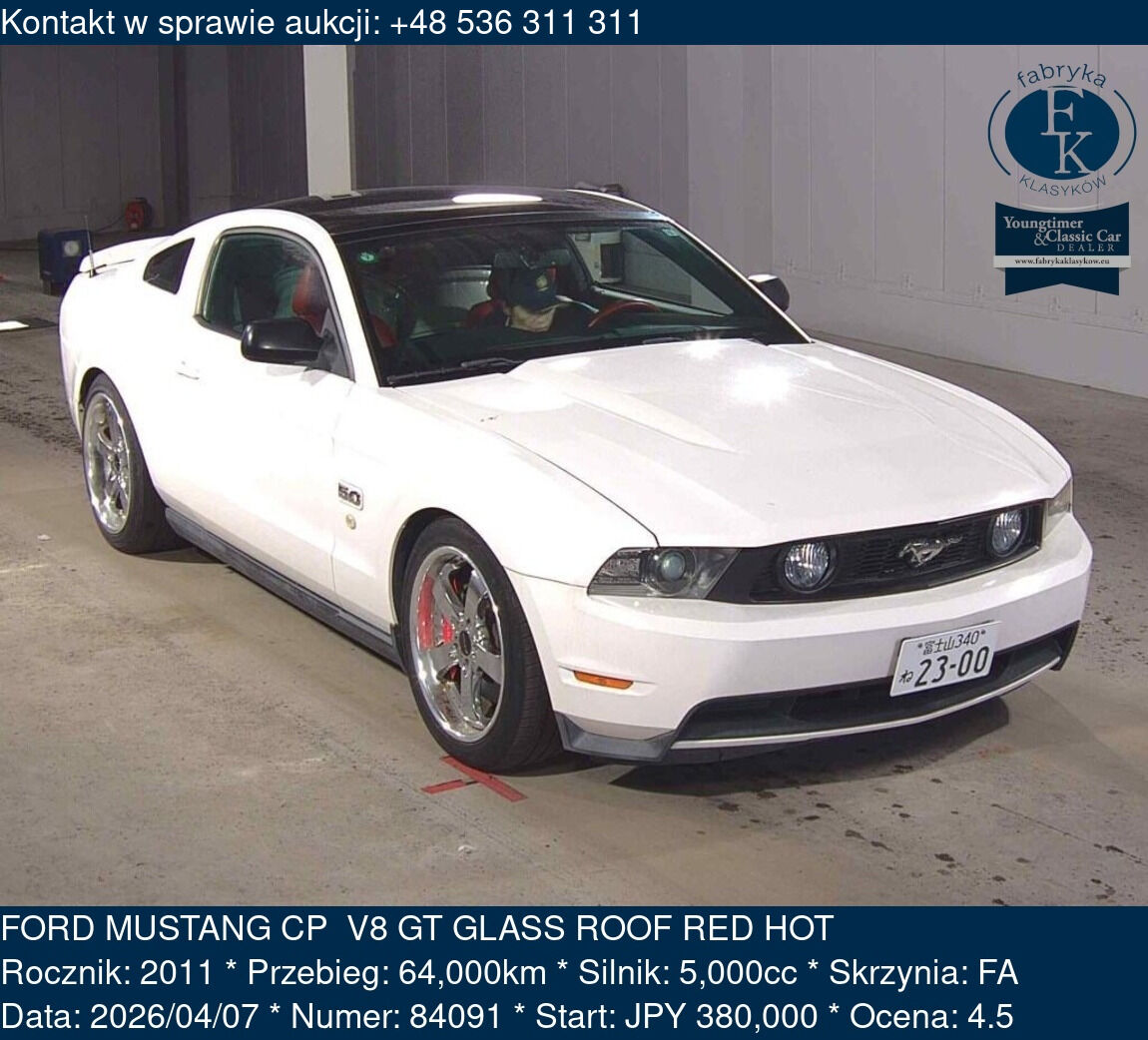 FORD MUSTANG CP V8 GT GLASS ROOF RED HOT